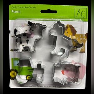Farm Animal Cupcake Cutters Set